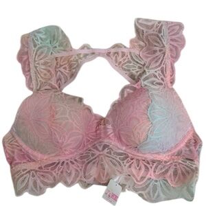 NEW PINK Victoria's Secret Pink Cotton Candy Date Push Up Bralette Size XS